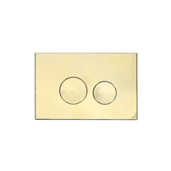 Arezzo Compact Concealed Cistern With Gold Flush Plate - Round Buttons -smedbo shop azccgld n d1