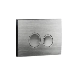 Arezzo Compact Concealed Cistern With Brushed Gunmetal Grey Flush Plate - Round Buttons -smedbo shop azccgunrd1