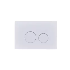 Arezzo Compact Concealed Cistern With White Flush Plate - Round Buttons -smedbo shop azccwhir n d1
