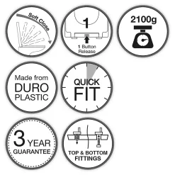 Arezzo Matt Grey Soft Close Toilet Seat