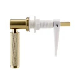 Arezzo Industrial Style Brushed Brass Knurled Grip Cistern Lever