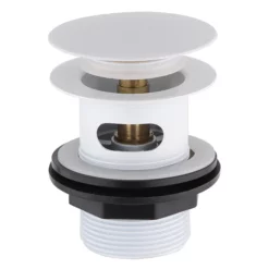 Arezzo Slotted Bath Waste With No Overflow Matt White