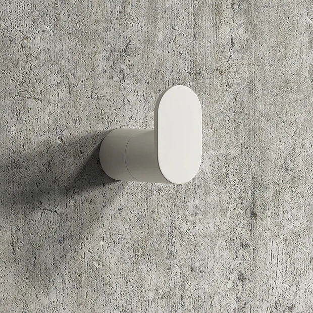 Arezzo Matt White Robe Hook 2 Arezzo Matt White Robe Hook - Image 2