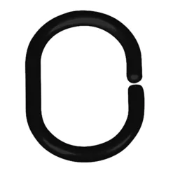 Arezzo C-Type Shower Curtain Rings (Pack Of 12) Matt Black 5 Arezzo C-Type Shower Curtain Rings (Pack Of 12) Matt Black -smedbo shop azscrmb d1