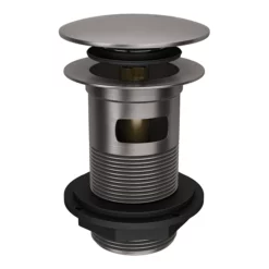 Arezzo Gunmetal Grey Slotted Click Clack Basin Waste