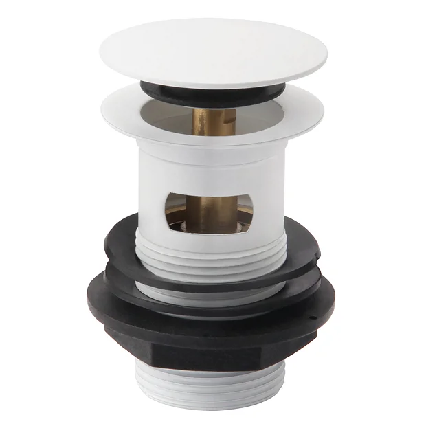 Arezzo Matt White Slotted Click Clack Basin Waste 1 Arezzo Matt White Slotted Click Clack Basin Waste