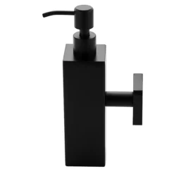 Arezzo Matt Black Square Wall Mounted Soap Dispenser -smedbo shop azsq2mbwd1