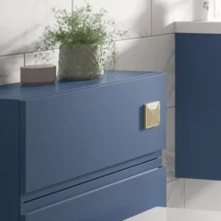 Arezzo Concealed WC Cistern Incl. Brushed Brass Square Flush Plate -smedbo shop azsqbbpkd6