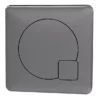 Arezzo Modern Gun Metal Grey Square Flush Plate - 70 X 70mm