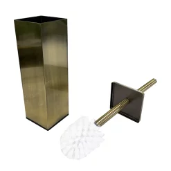 Arezzo Square Toilet Brush Antique Brass