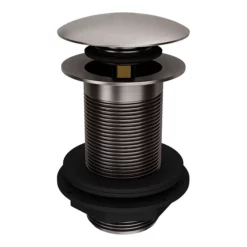 Arezzo Gunmetal Grey Unslotted Click Clack Basin Waste