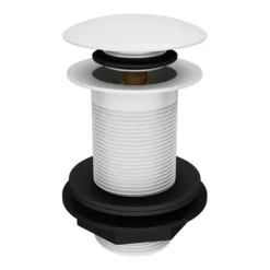 Arezzo Matt White Unslotted Click Clack Basin Waste