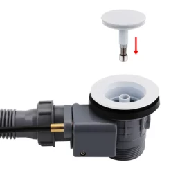 Arezzo Matt White Bath Pop-up Waste & Overflow