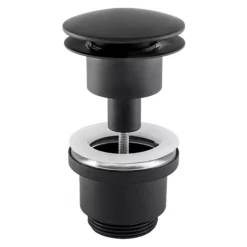 BagnoDesign Aquaeco Matt Black Universal Push Button Basin Waste