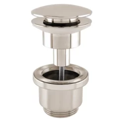 BagnoDesign Aquaeco Brushed Nickel Universal Push Button Basin Waste