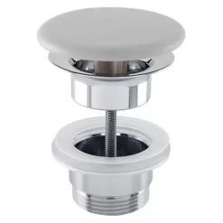 BagnoDesign Matt Grey Freeflow Basin Waste With Ceramic Top