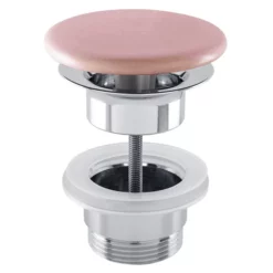 BagnoDesign Matt Pink Freeflow Basin Waste With Ceramic Top