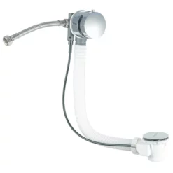 BagnoDesign Chrome Bath Filler With Pop-up Waste 500mm