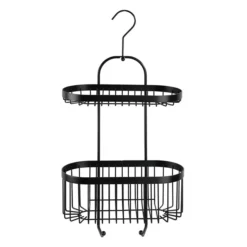 Victorian Plumbing Black 2-Tier Hanging Shower Caddy 6 Victorian Plumbing Black 2-Tier Hanging Shower Caddy -smedbo shop blkcad d1