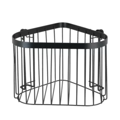 Victorian Plumbing Black Corner Wire Shower Basket 5 Victorian Plumbing Black Corner Wire Shower Basket -smedbo shop blkcrn d1