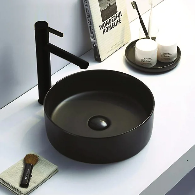 Arezzo Matt Black Ceramic Unslotted Click Clack Basin Waste 1 Arezzo Matt Black Ceramic Unslotted Click Clack Basin Waste