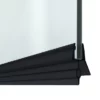 Victorian Plumbing 16mm Gap Black Shower Screen Door Seal Strip (Length 720mm) - Glass 6-8mm