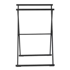 Victorian Plumbing Matt Black Freestanding Foldable Towel Rack -smedbo shop blktr01 d1