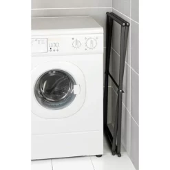 Victorian Plumbing Matt Black Freestanding Foldable Towel Rack -smedbo shop blktr01 d2