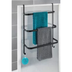 Victorian Plumbing Black Hanging Towel Rack