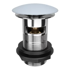 Arezzo Matt Blue Ceramic Slotted Click Clack Basin Waste