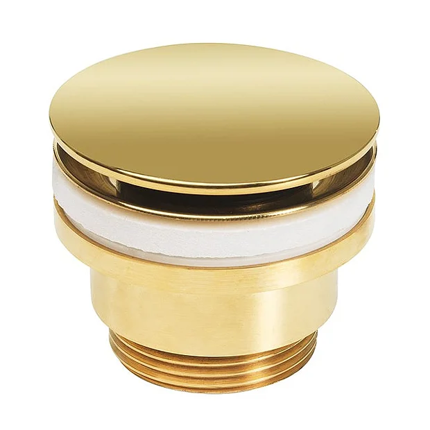 Crosswater Universal Basin Click Clack Waste - Unlacquered Brass 1 Crosswater Universal Basin Click Clack Waste - Unlacquered Brass