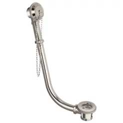 Crosswater Exposed Bath Waste With Plug & Chain - Nickel