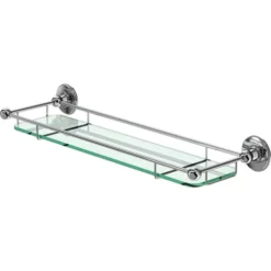 Urlington Bathroom Burlington - Glass Shelf With Chrome Guard Rail