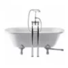 Urlington Bathroom Burlington Decorative Free Standing Legs + Horizontal Support Bar