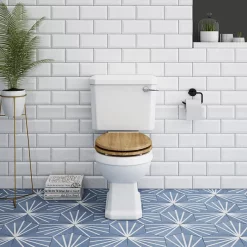 Victorian Plumbing Carlton Soft Close Toilet Seat With Chrome Hinges