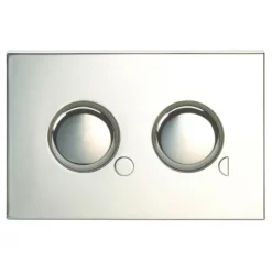 Twyford Bathroom Twyford Dual Flush Mini Plate Push Button - Chrome
