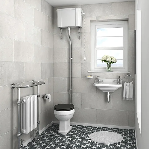 Chatsworth Chrome High Level Traditional WC Flush Pipe Kit 1 Chatsworth Chrome High Level Traditional WC Flush Pipe Kit