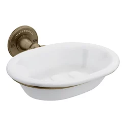 Chatsworth 1928 Antique Brass Traditional Soap Dish Holder
