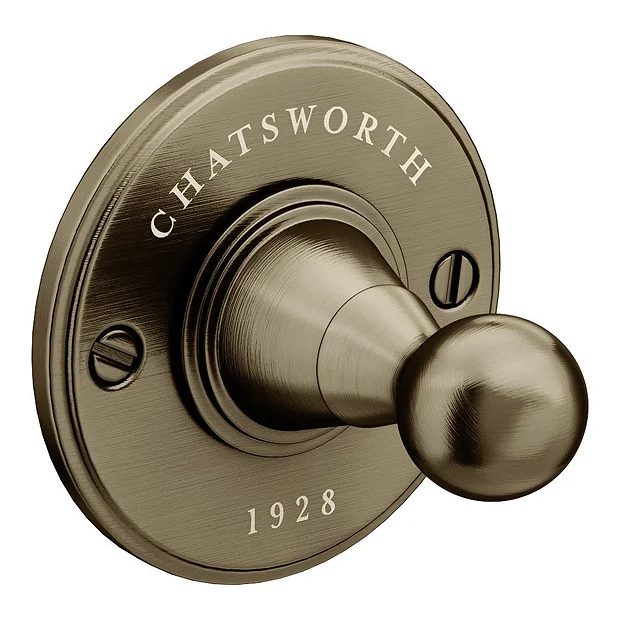 Chatsworth 1928 Antique Brass Traditional Robe Hook 2 Chatsworth 1928 Antique Brass Traditional Robe Hook - Image 2