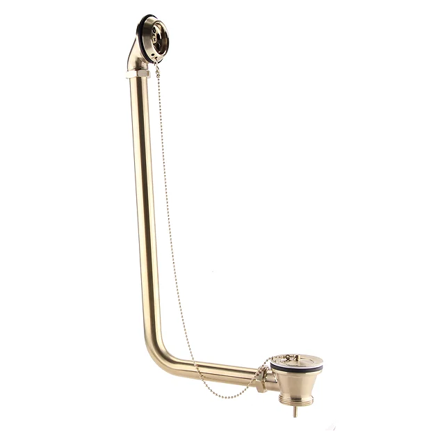 Chatsworth Traditional Luxury Exposed Retainer Bath Tub Waste Brushed Brass 1 Chatsworth Traditional Luxury Exposed Retainer Bath Tub Waste Brushed Brass