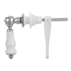 Victorian Plumbing Coniston Chrome Traditional Ceramic Cistern Lever