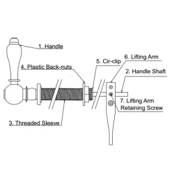 Heritage Bathroom Heritage - Traditional Cistern Lever - Chrome