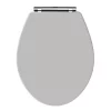 Victorian Plumbing Carlton Stone Grey Wooden Soft Close Toilet Seat