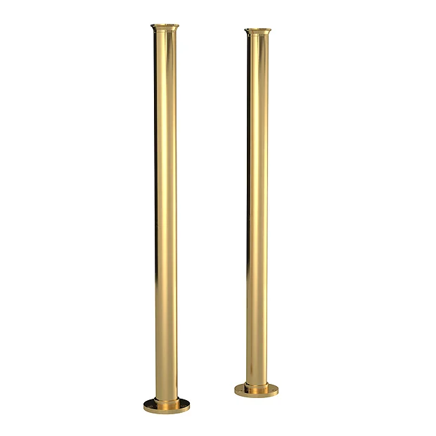 Hudson Reed Brushed Brass Freestanding Bath Standpipes 1 Hudson Reed Brushed Brass Freestanding Bath Standpipes