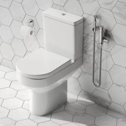 Cruze Bathroom Cruze Round Douche Thermostatic Bar Valve With Shower Spray Kit Chrome