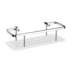 Smedbo Sideline Soap Basket - Polished Chrome / White