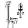 Cruze Bathroom Cruze Modern Thermostatic Douche Shower Spray Kit With Shut Off Valve + Hose