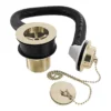Deva 1 1/2" Brass Bath Waste With Overflow Assembly & Brass Plug - Gold