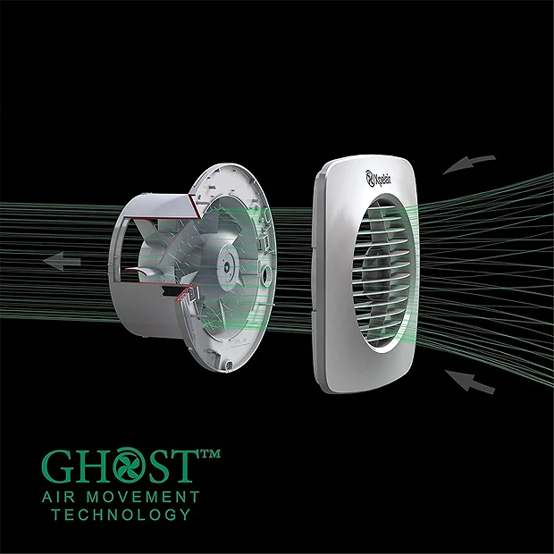 Xpelair Simply Silent Timer & Humidistat Square Extractor Fan 100mm 1 Xpelair Simply Silent Timer & Humidistat Square Extractor Fan 100mm