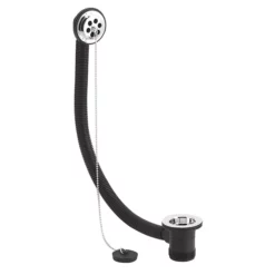 Nuie Chrome Bath Waste & Overflow With Poly Plug & Ball Chain